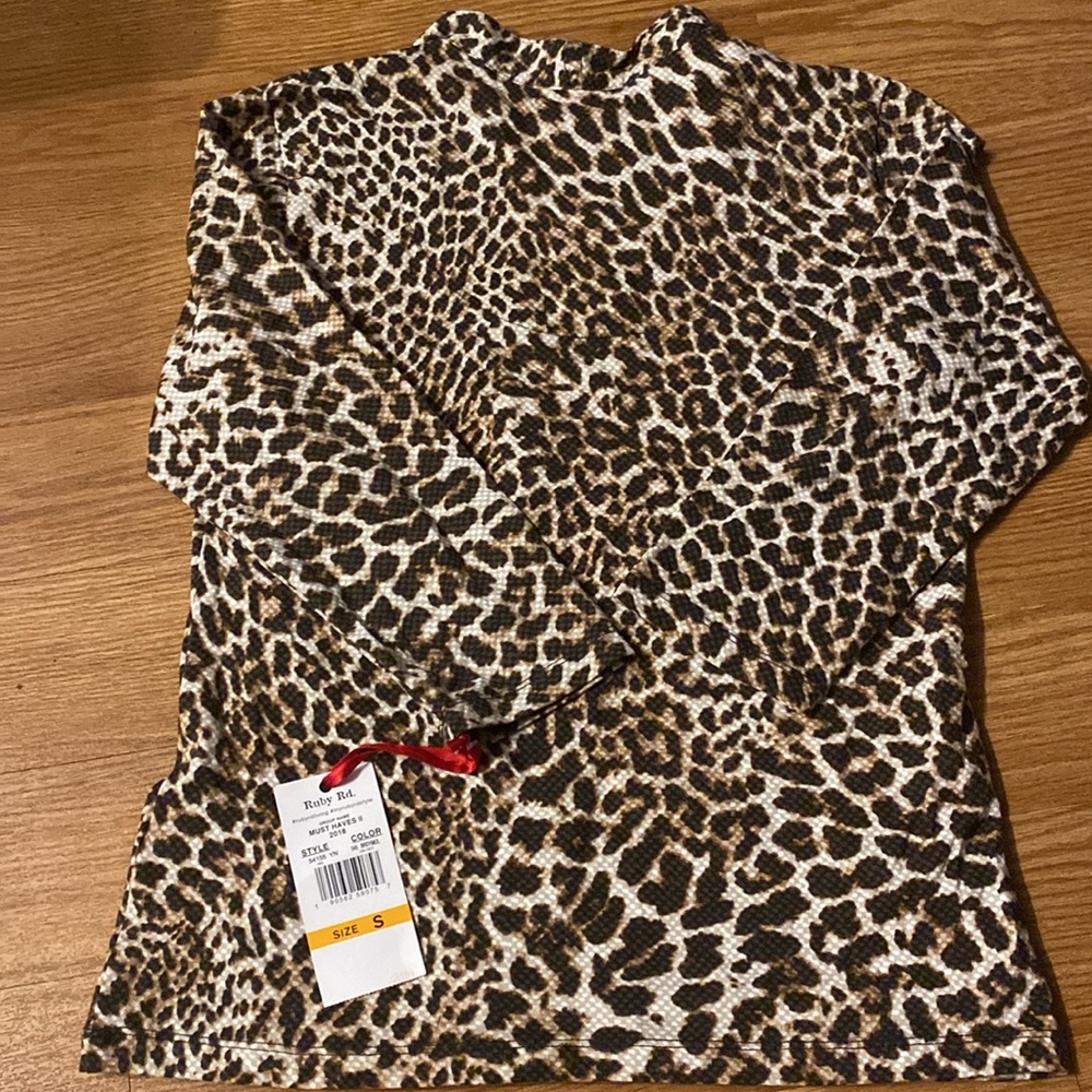 Ruby Rd. Leopard Print Blouse - Picture 6 of 7